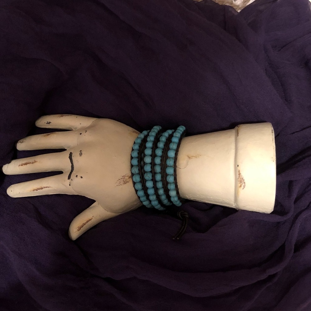Victoria Emerson Turquoise Bead Wrap Bracelet